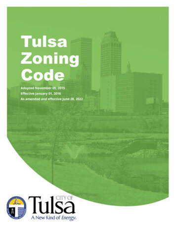 Tulsa Zoning Code - Tulsa Planning