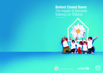 Behind Closed Doors The Impact Of Domestic Violence On Children - CRIN