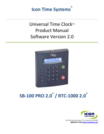 Universal Time Clock User Guide - Employee Time Clocks