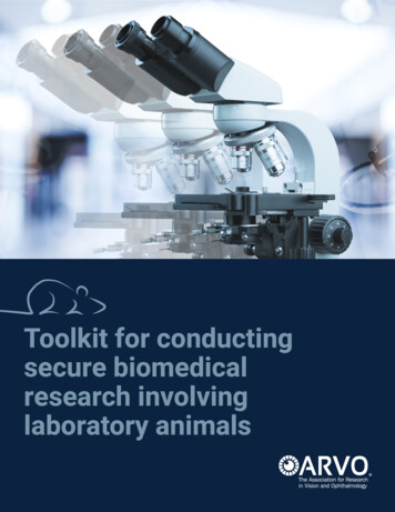 Toolkit For Conducting Research Involving Laboratory Animals