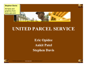UNITED PARCEL SERVICE Central Problems - UMass