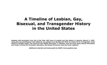 A Timeline Of Lesbian, Gay, Bisexual, And Transgender History In The .