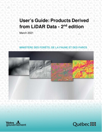 User's Guide: Products Derived From LiDAR Data - 2nd Edition