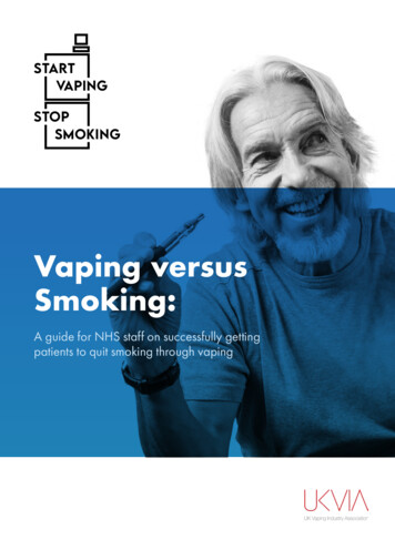 Vaping Versus Smoking - Ukvia.co.uk