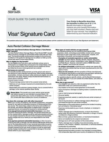 Benefit Information In This Guide Visa Signature Card - BFSFCU