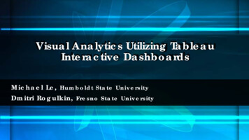 Visual Analytics Utilizing Tableau Interactive Dashboards
