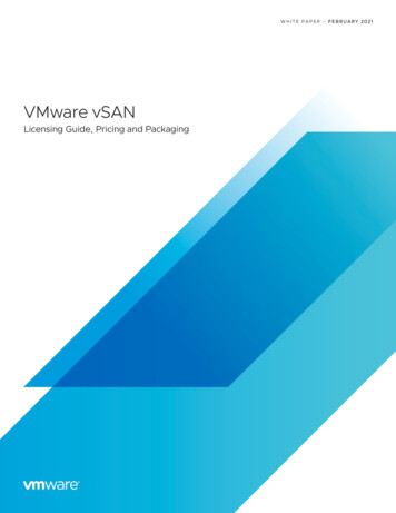 VMware VSAN Licensing Guide, Pricing And Packaging
