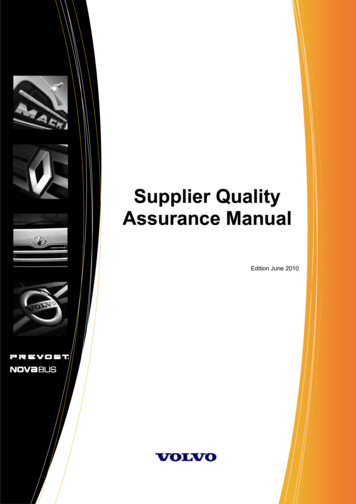 Supplier Quality Assurance Manual - Brunel University London