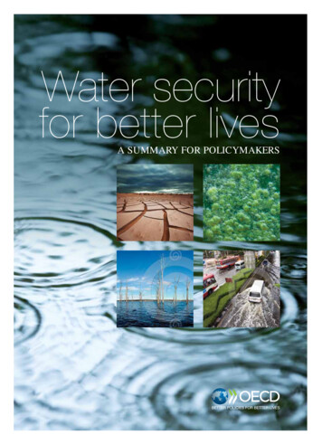 Water Security For Better Lives - OECD