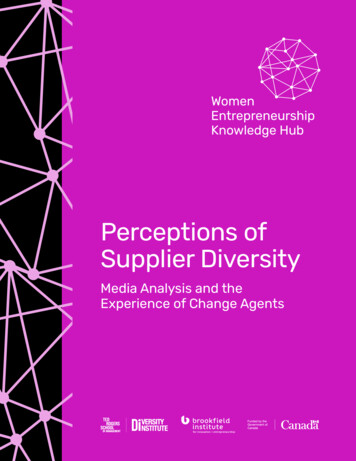 Perceptions Of Supplier Diversity - WEKH