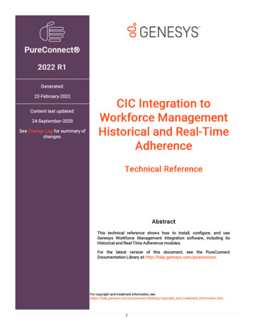 CIC Integration To Workforce Management Historical And Real-Time .