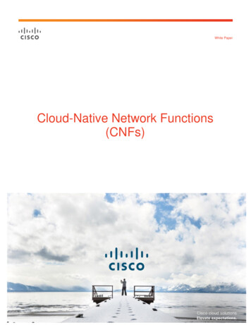 Cloud-Native Network Functions (CNFs) White Paper - Cisco
