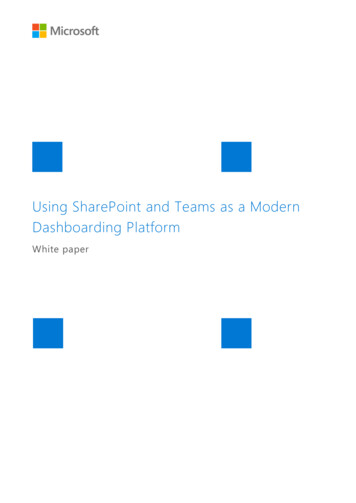 Using SharePoint And Teams As A Modern Dashboarding Platform