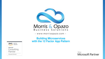 Building Microservices With The 12 Factor App Pattern