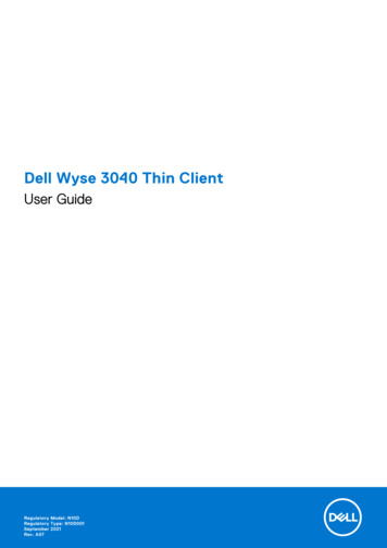 Dell Wyse 3040 Thin Client User Guide