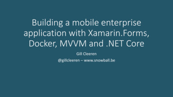 Building A Mobile Enterprise Application With Xamarin.Forms, Docker .