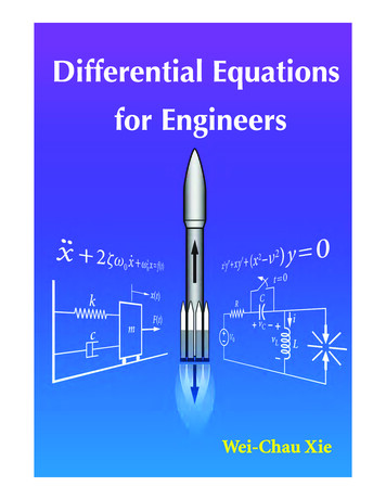 DIFFERENTIAL EQUATIONS FOR ENGINEERS - University Of Waterloo