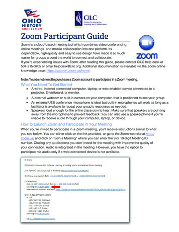 Zoom Participant Guide - CILC