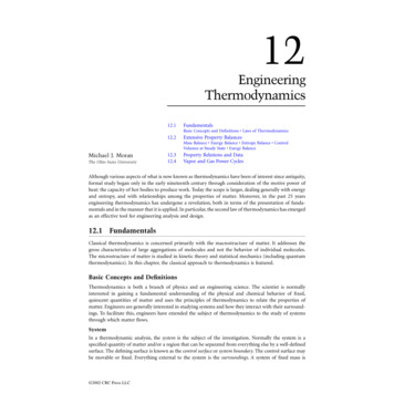 Chapter 12: Engineering Thermodynamics - University Of Waterloo