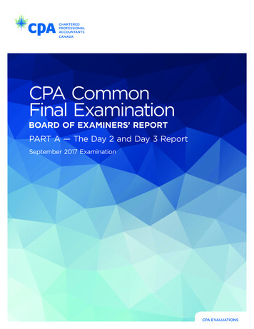 CPA Common Final Examination Part A - Chartered Professional Accountant