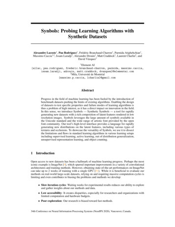 Synbols: Probing Learning Algorithms With Synthetic Datasets
