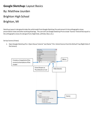 Google Sketchup: Layout Basics By: Matthew Jourden Brighton High School