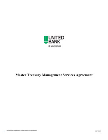 Master Treasury Management Services Agreement