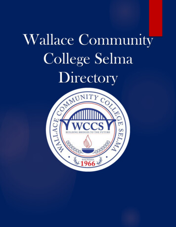 Wallace Community College Selma Directory