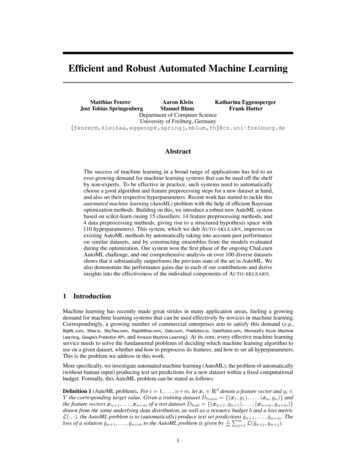 Efficient And Robust Automated Machine Learning - NeurIPS