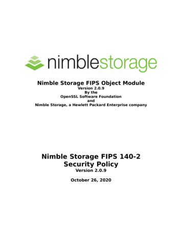 Nimble Storage FIPS 140-2 Security Policy - NIST