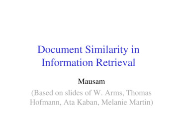 Document Similarity In Information Retrieval