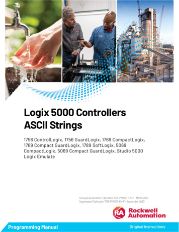 Logix 5000 Controllers ASCII Strings (Publication 1756-PM013H-EN-P)