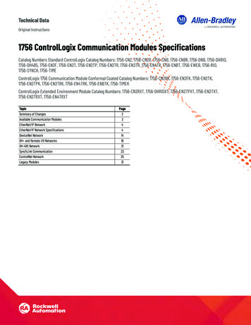 1756 ControlLogix Communication Modules . - Rockwell Automation
