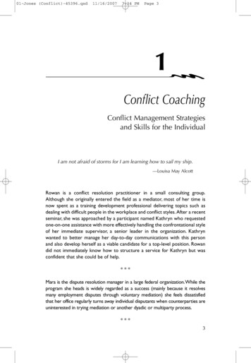 Conflict Coaching - SAGE Publications Inc