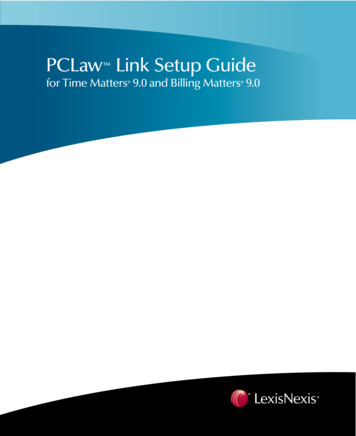 PCLaw Link Setup Guide - Lexisnexis 