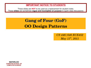 Gang Of Four (GoF) OO Design Patterns