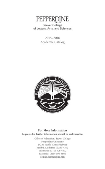 2015-2016 Academic Catalog - Seaver College