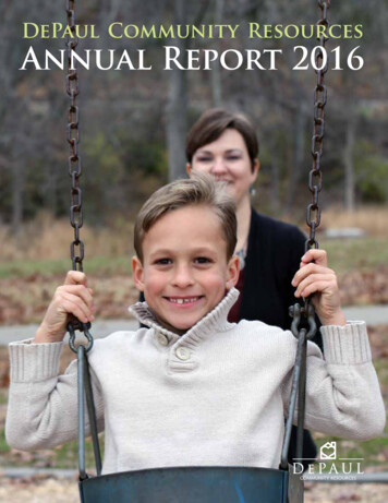 DePaul Community Resources Annual Report 2016