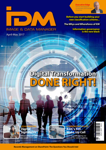 Digital Transformation DONE RIGHT!