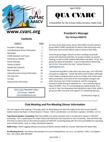 A Newsletter For The Onejo Valley Amateur Radio Lub