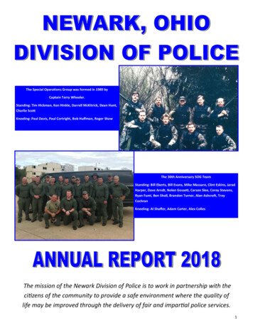 2018 Newark Division Of Police Annual Report - Newark Ohio Division Of .