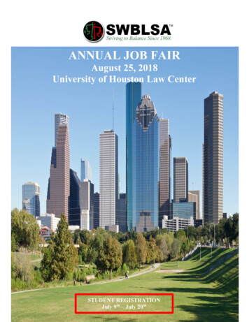 ANNUAL JOB FAIR - University Of Texas School Of Law