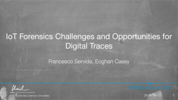 IoT Forensics Challenges And Opportunities For Digital Traces