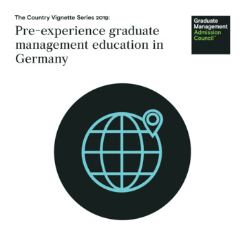The Country Vignette Series 2019: Pre-experience Graduate Management .