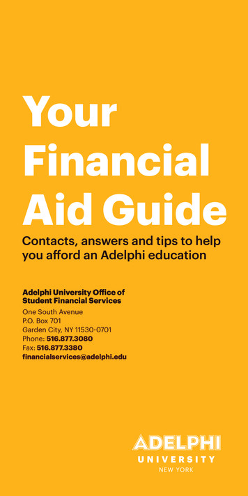 Your Financial Aid Guide - Adelphi.edu