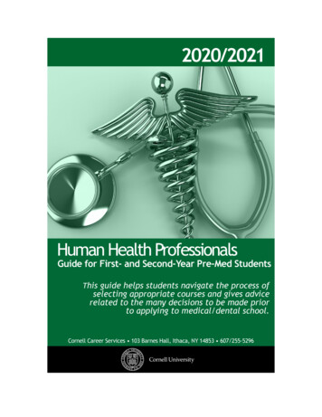 2020-21 First-Year Pre-Med Guide ForAccPDF - Cornell University