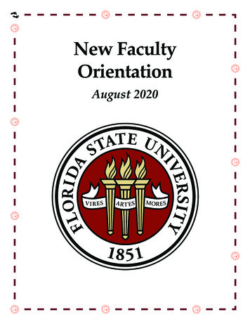 New Faculty Orientation - Florida State University