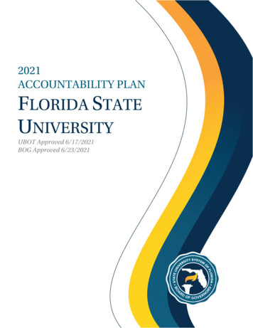 2021 Accountability Plan Florida State University