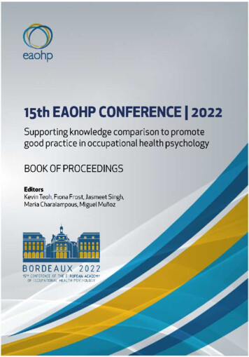 BOOK OF PROCEEDINGS - Eaohp 