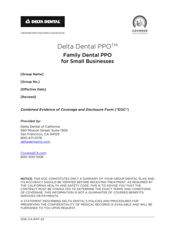 Family Dental PPO For Small Businesses - Covered California